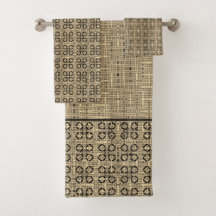 Patrón de tejido beige y negro