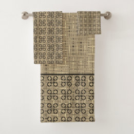 Patrón de tejido beige y negro