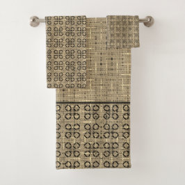 Patrón de tejido beige y negro