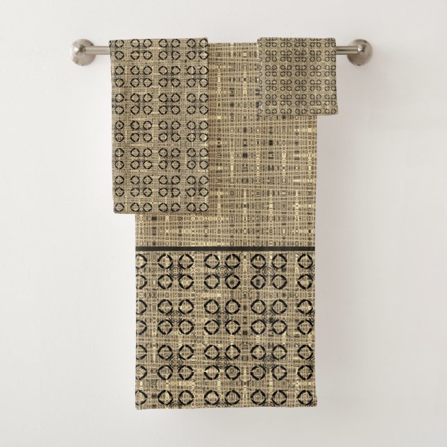 Patrón de tejido beige y negro (In situ)