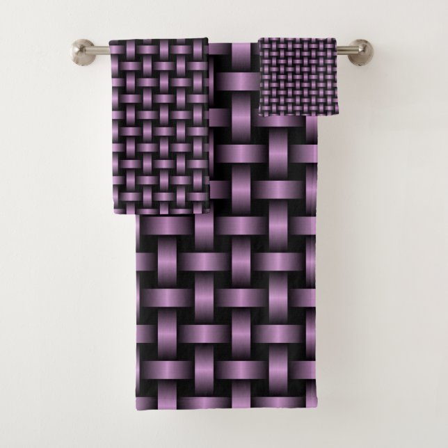 Patrón de Tejido Negro Morado (In situ)