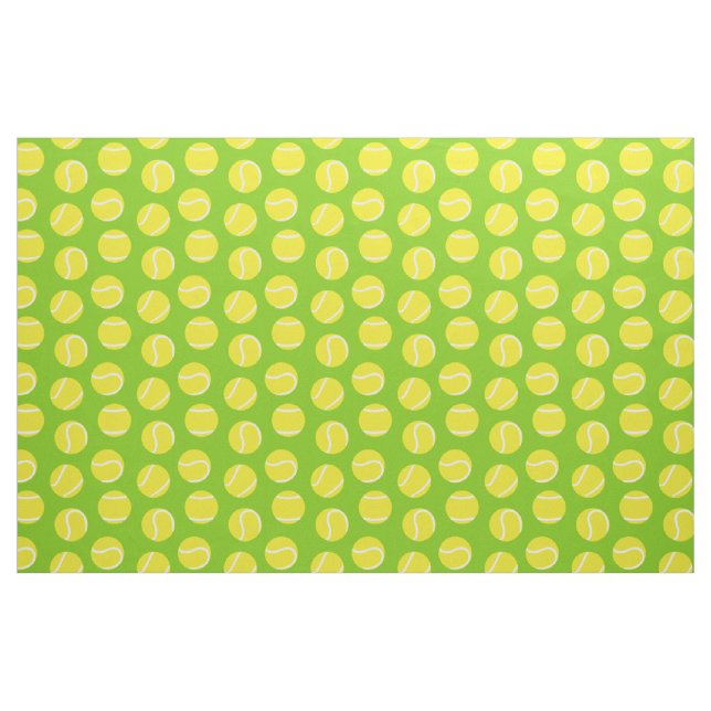 Patrón de tela deportiva verde de bolas de tenis ("Cuarto gordo" (fat quarter))