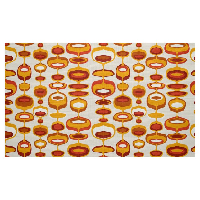 Patrón de tela retro de los años 70 ("Cuarto gordo" (fat quarter))