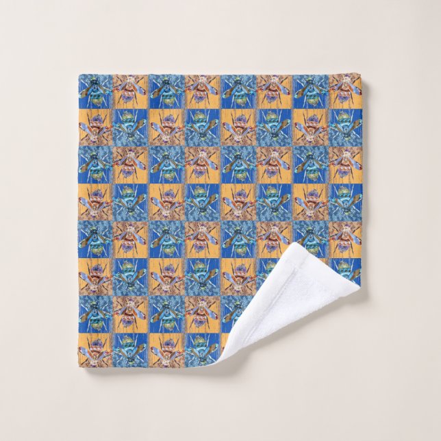 Patrón de Textil al Estilo Parche Wasp (Toallita)