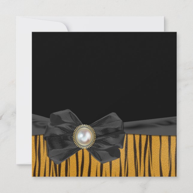 Patrón de tigres con invitaciones de bodas de arco (Anverso)