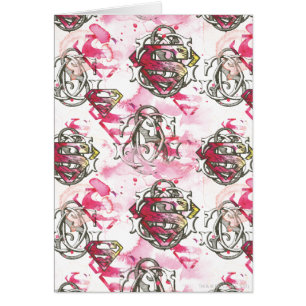 Patrón de tinta rosa superchica