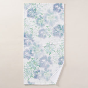 Patrón de tinte floral de las flores de boho azul