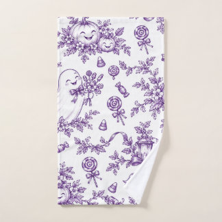 Patrón de Toile de Halloween Morado Antiguo Fantas