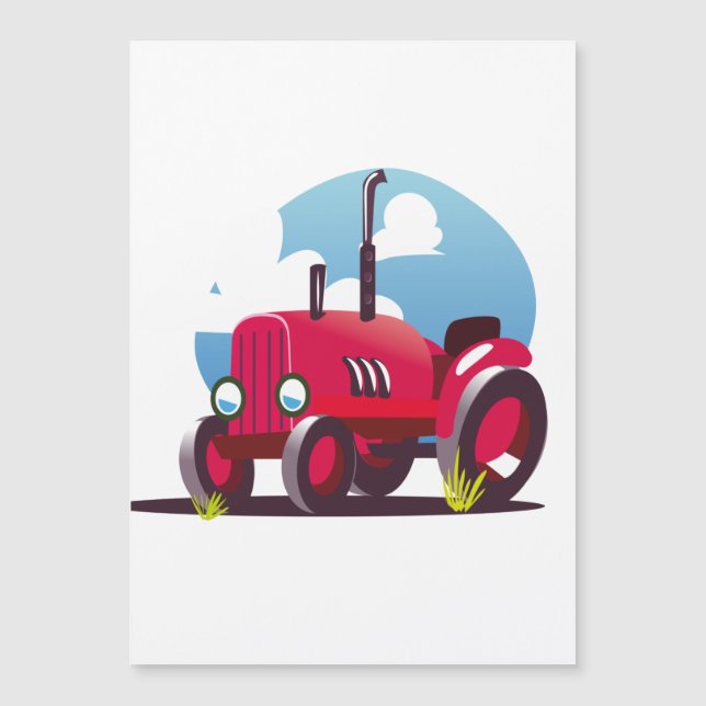 Patrón de Tractor (Fondo Azul) (Anverso)