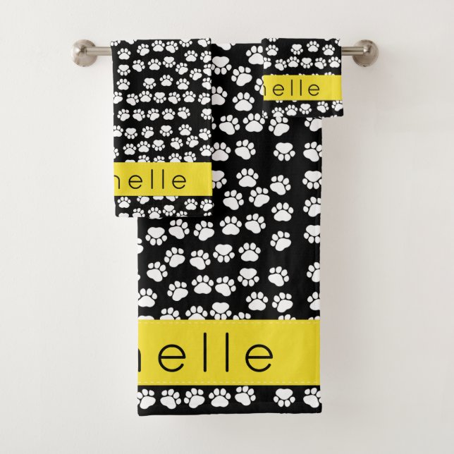 Patrón de traza, garras de perro, negro y blanco,  (In situ)