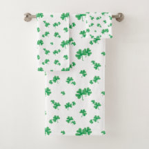 Patrón de trébol irlandés verde gradiente