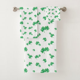 Patrón de trébol irlandés verde gradiente
