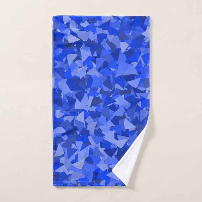 Patrón de triángulo azul (Toalla de mano)