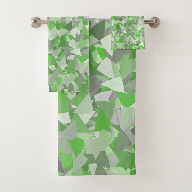 Patrón de triángulo gris verde (In situ)