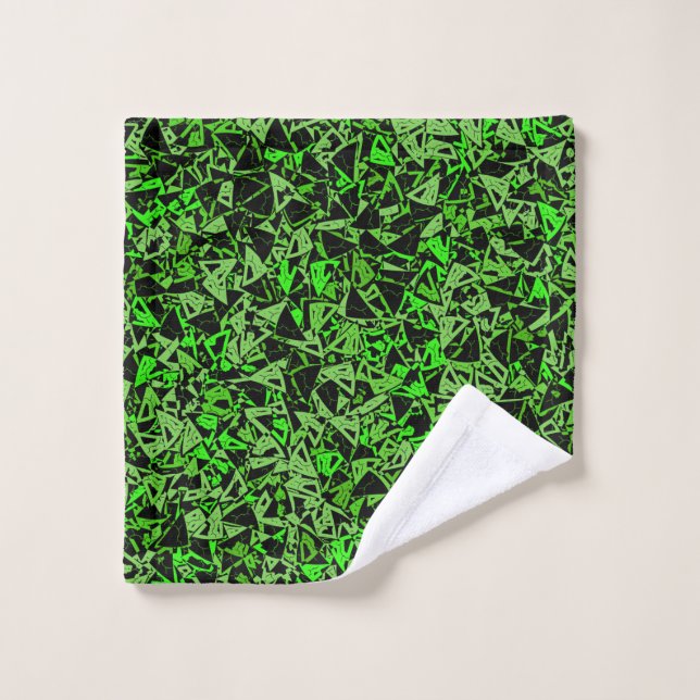 Patrón de triángulo negro verde (Toallita)