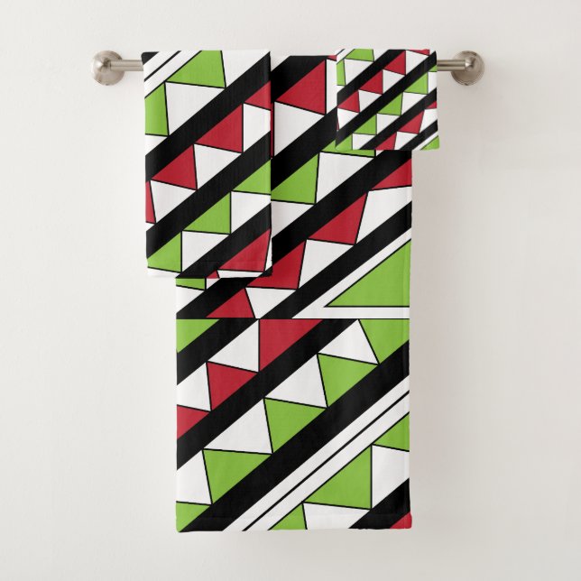 Patrón de triángulos geométricos de franjas diagon (In situ)