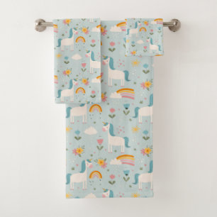 Patrón de Unicornio de arcoiris pastel