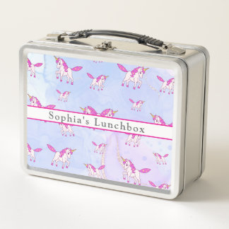 Patrón de unicornio rosa lindo nombre personalizad