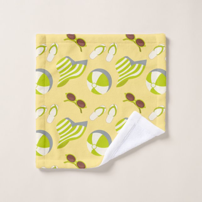 Patrón de vacaciones en la playa con gafas de sol  (Toallita)