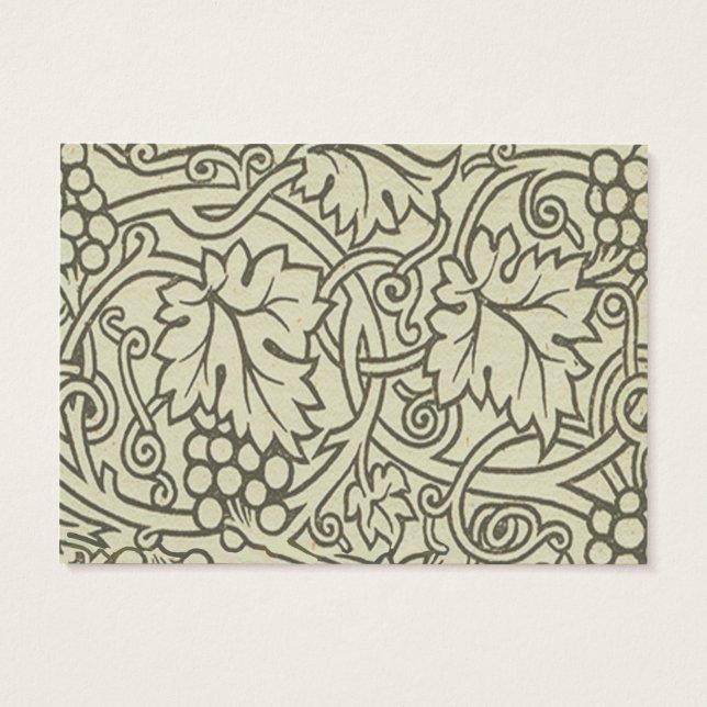 Patrón de vid de uva gris verde de William Morris (Atrás)
