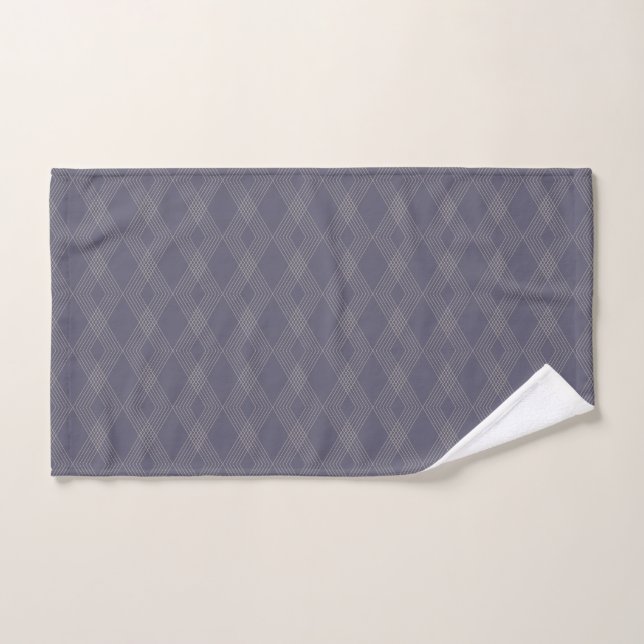 Patrón de zag en zig gris, fresco, moderno, de mod (Toalla de mano)