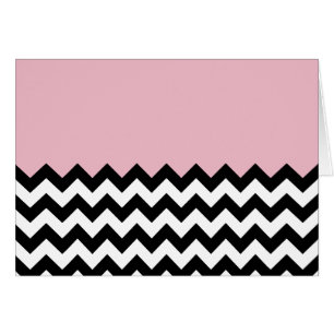 Patrón de zigzag negro y blanco, chevron, rosa