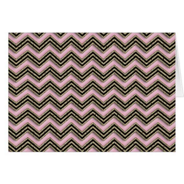 Patrón de zigzag negro y rosa (Anverso (Horizontal))