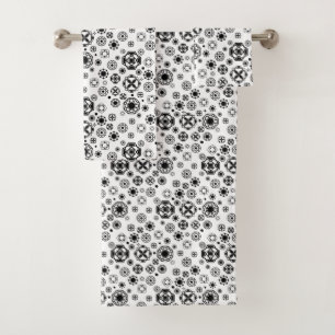 Patrón decorativo arabesco blanco y blanco