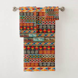 Patrón decorativo colorido del motivo africano