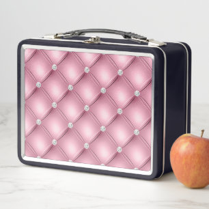Patrón decorativo cuadrado pequeño con borla rosa