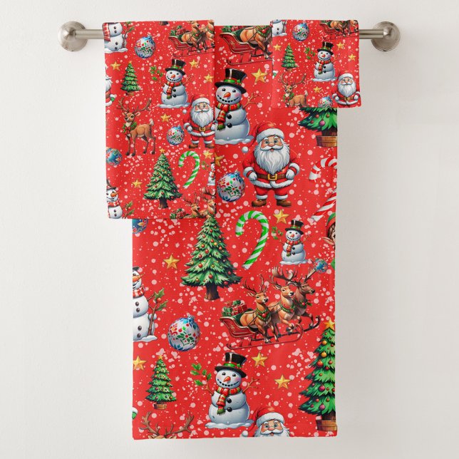 Patrón decorativo de Navidad con fondo rojo (Subido por el creador)