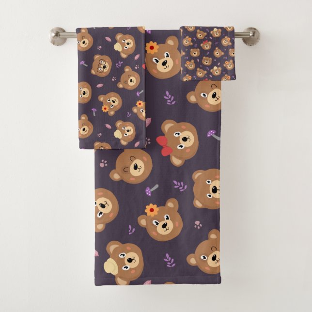 Patrón decorativo de osito de peluche para niños (In situ)