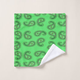Patrón decorativo de paisajes en verde