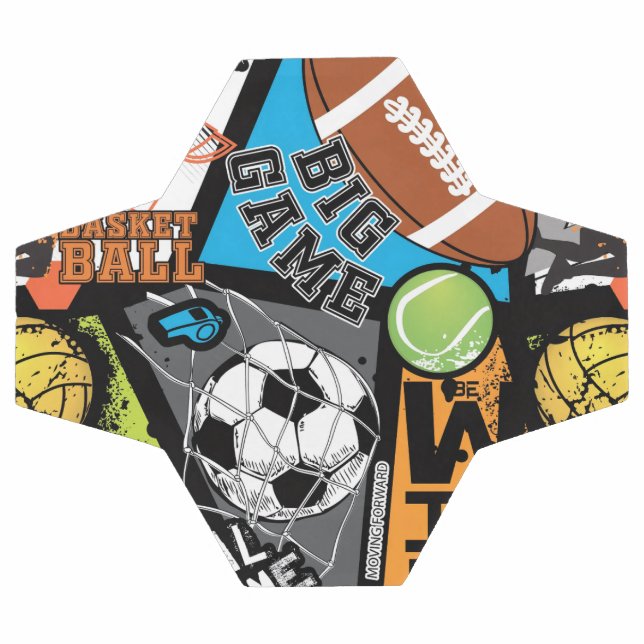 Patrón Deportivo Con Balones (Superficie plana)
