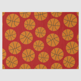 Patrón deportivo de baloncesto papel de tejido fie