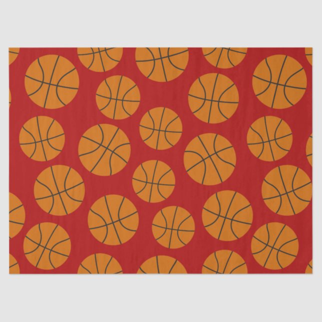 Patrón deportivo de baloncesto papel de tejido fie (Anverso)
