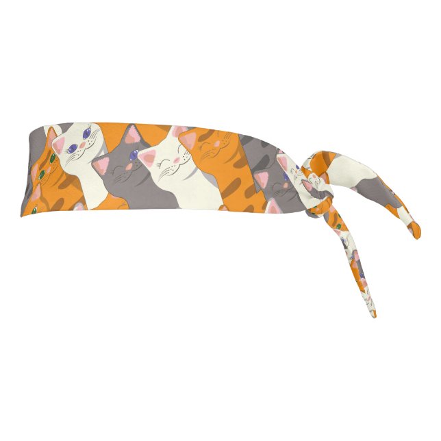 Patrón diagonal del gato negro jengibre (Girar 90)