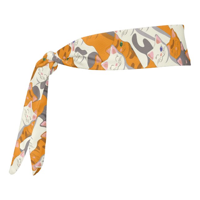 Patrón diagonal del gato negro jengibre (Girar 270)