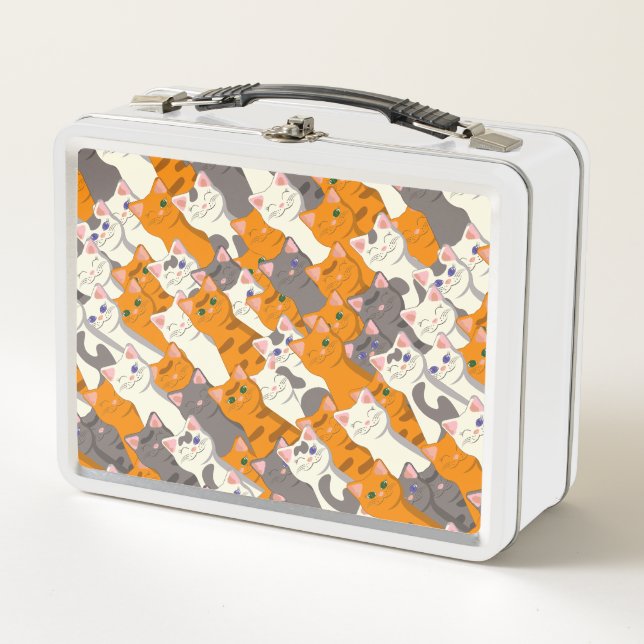 Patrón diagonal del gato negro jengibre (Anverso)