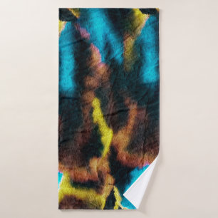 Patrón Disco Ikat. Fondo De Arte Sucio De Colores.