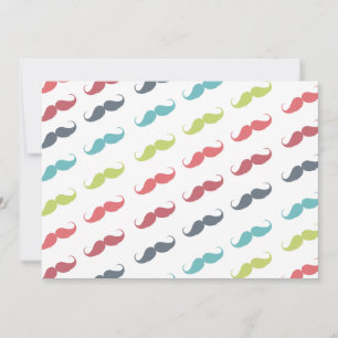 Patrón divertidísimo Girly Pink Blue Grren Mustach