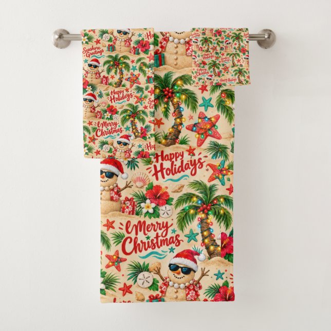 Patrón Divertido de Navidad Tropical (In situ)