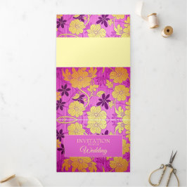 Patrón dorado rosa ORIENTAL - Tarjeta de invitació