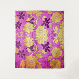 Patrón dorado rosado ORIENTAL - Tapiz