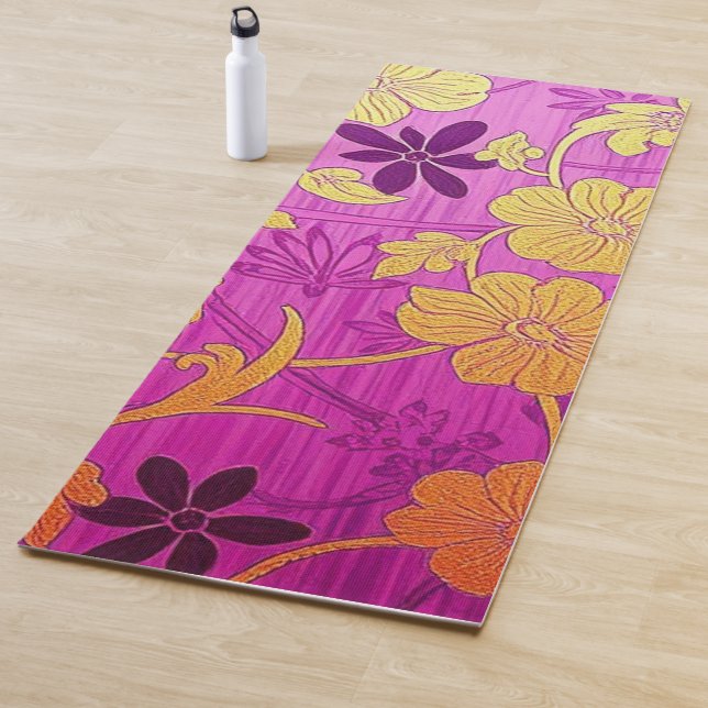 Patrón dorado rosado ORIENTAL - Yoga Mat (In situ)
