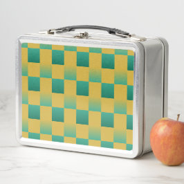 Patrón elegante de cuadros en verde y oro