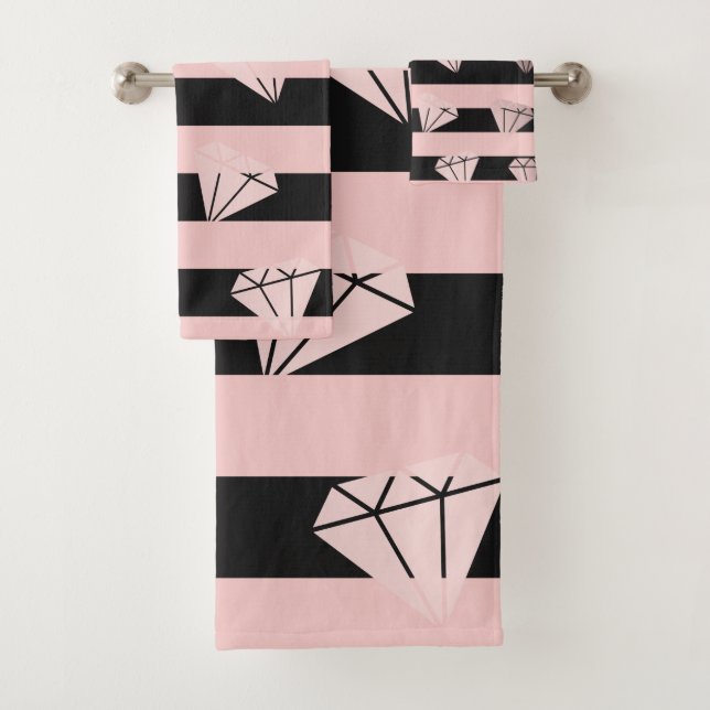 Patrón elegante de rayas de diamante rosa moderno (In situ)