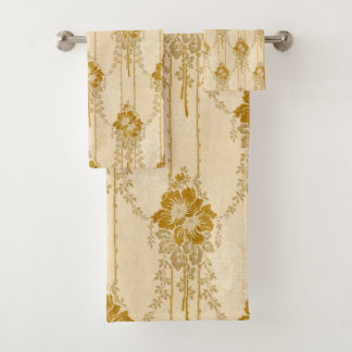 Patrón elegante de vintage Gold Floral Swag