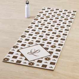 Patrón elegante Monograma Yoga Mat