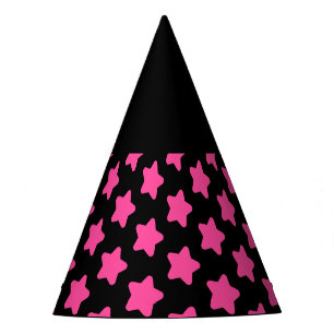 Patrón estrella rosada en Gorra de brujas de Hallo